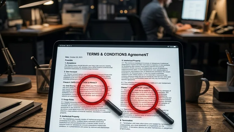 Lettura contratto legale
